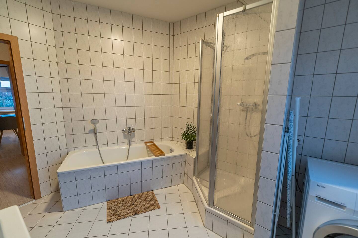Bathroom with bathtub & shower