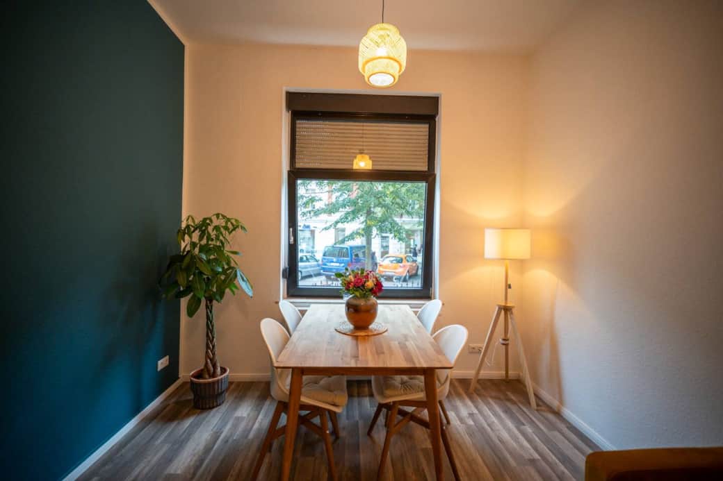 Dining table with view