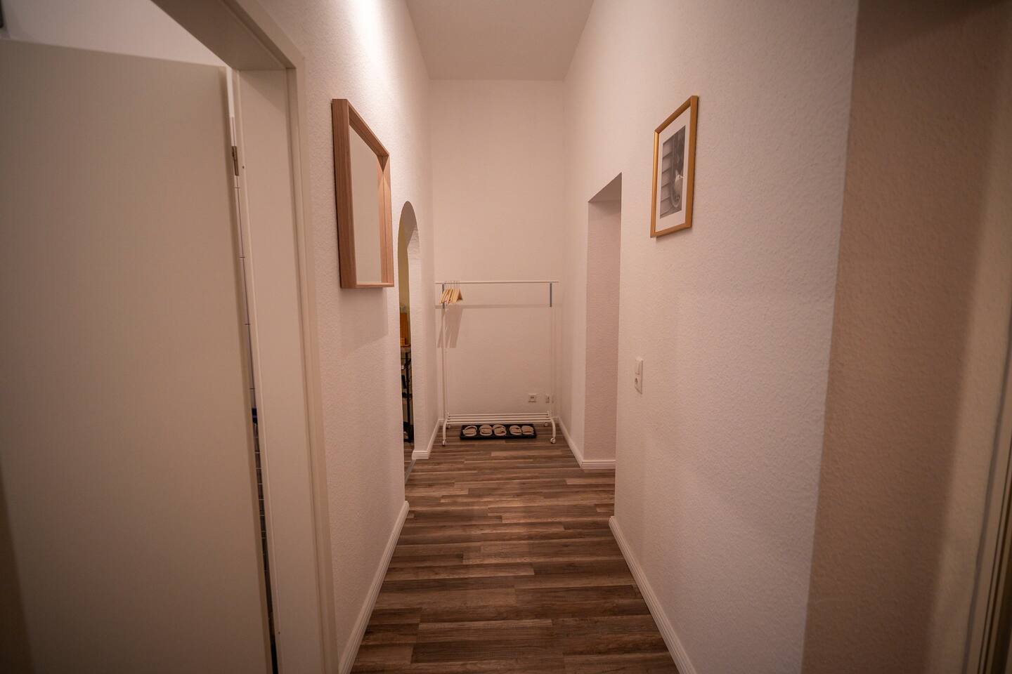 Hallway with access to all rooms