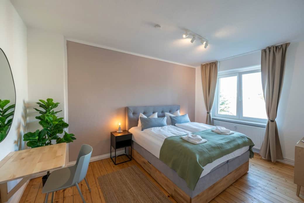 Bedroom with a king-size double bed