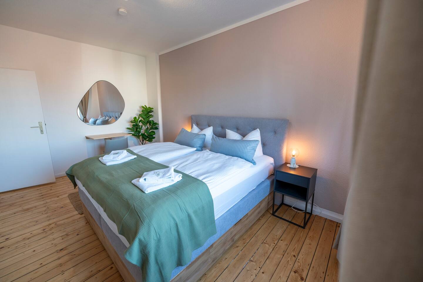 Bedroom with comfortable king-size double bed