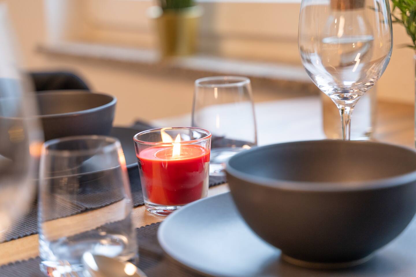 Dining table for shared meals
