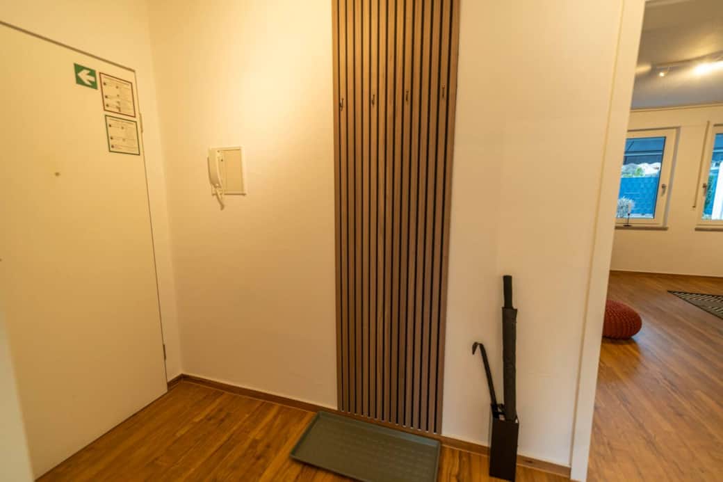 Wardrobe with umbrella and shoehorn