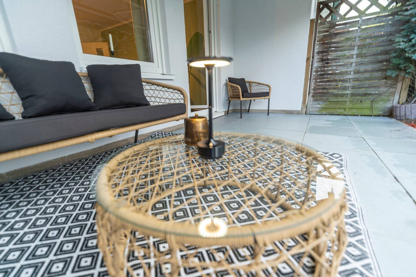 Terrace with sun protection