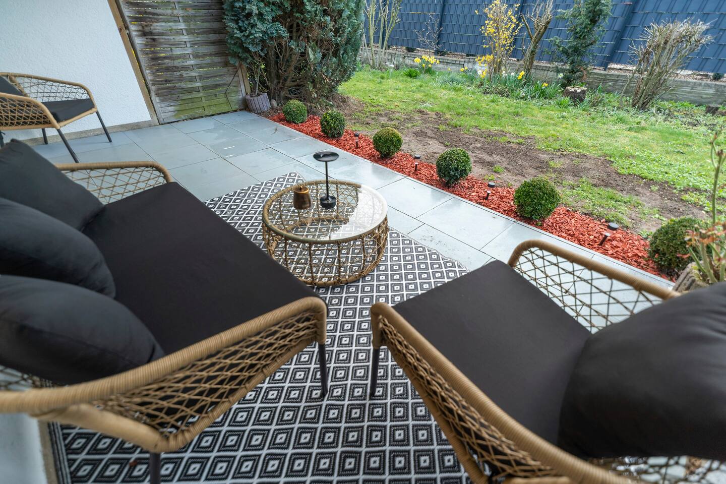 Terrace with sun protection
