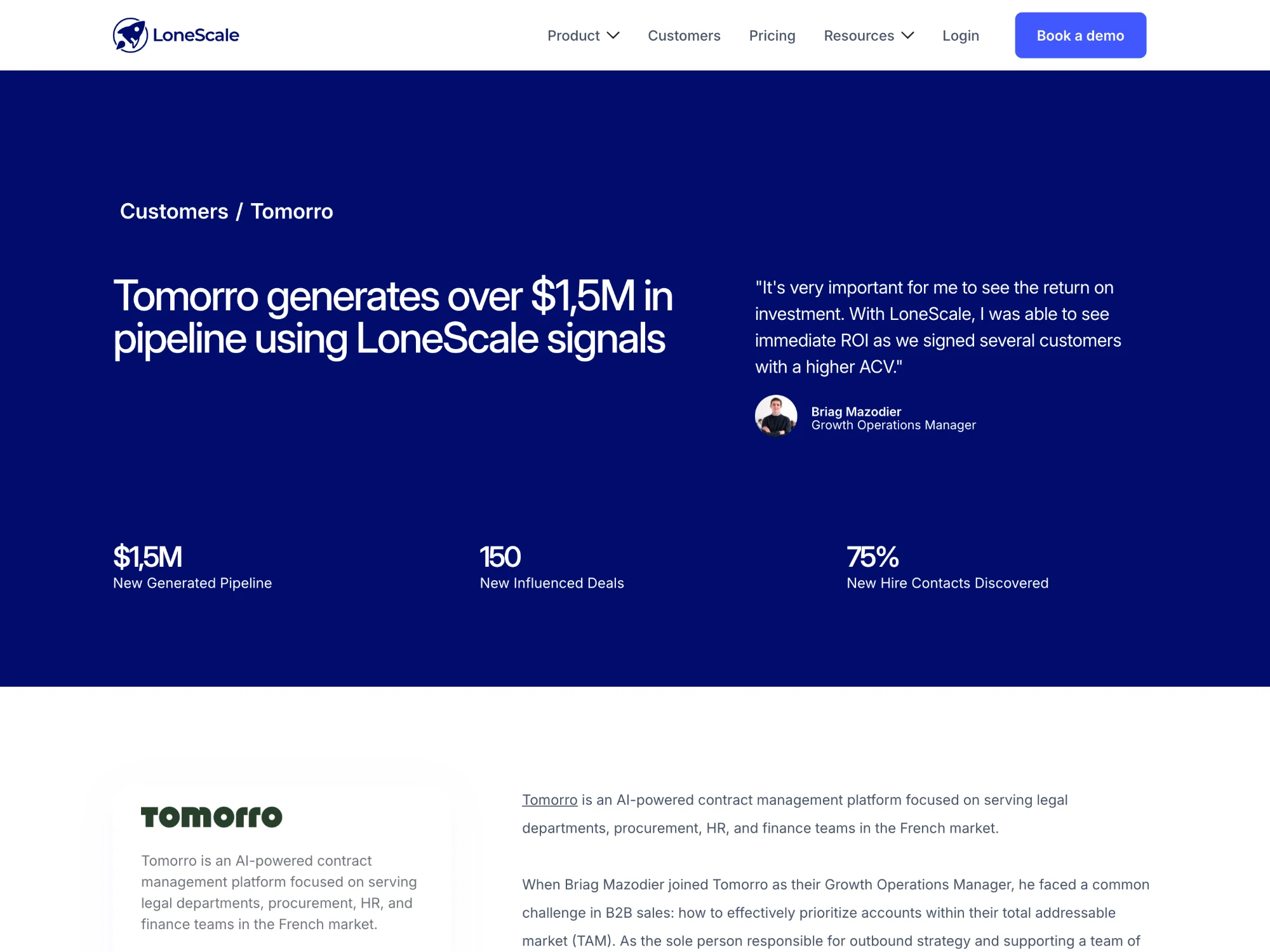 Website screen from this Moonworks case study