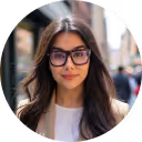Head shot of Sylvia Luchian on the street in Melbourne.
