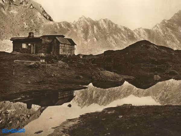 Adăpostul de la Bâlea Lac în 1900 — fotografie istorică
