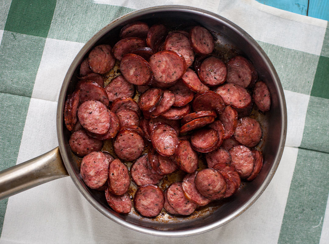Kielbasa with White Wine and Mustard
