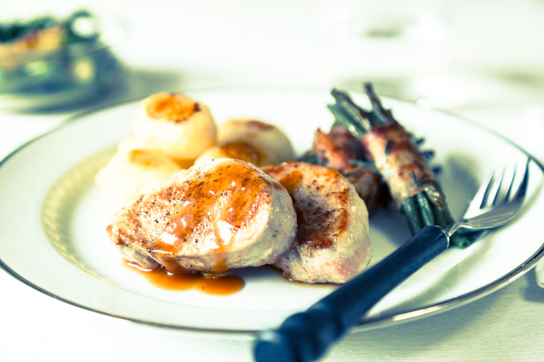 Grilled Pork Tenderloin with Orange Peanut Butter Sauce
