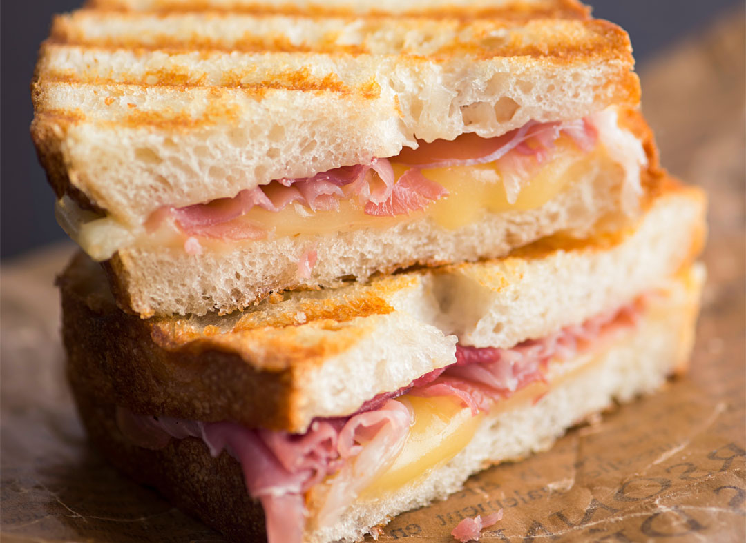 Grilled Provolone and Ham Panini