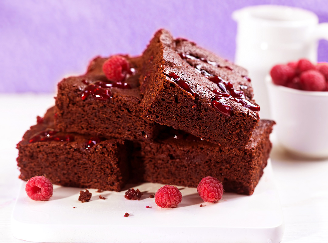Fudgy Chocolate-Raspberry Brownies