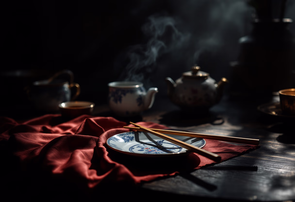 image of vibrant restaurant interior (for a chinese restaurant)