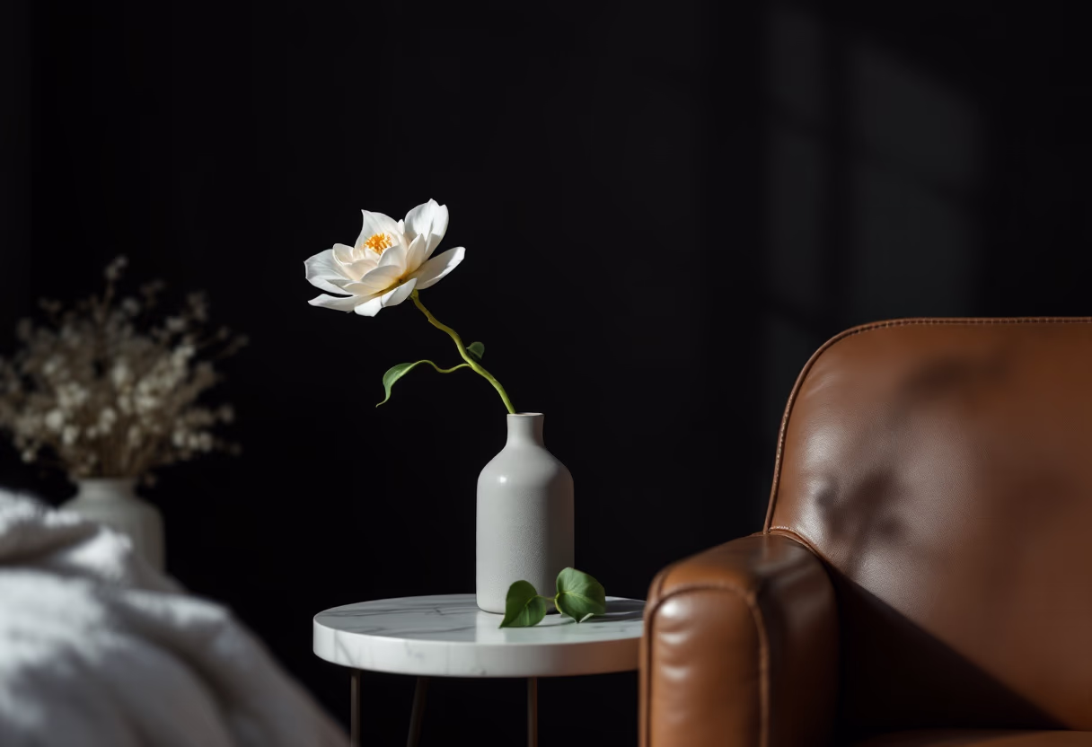 image of relaxation area with soothing art (for an acupuncturist)