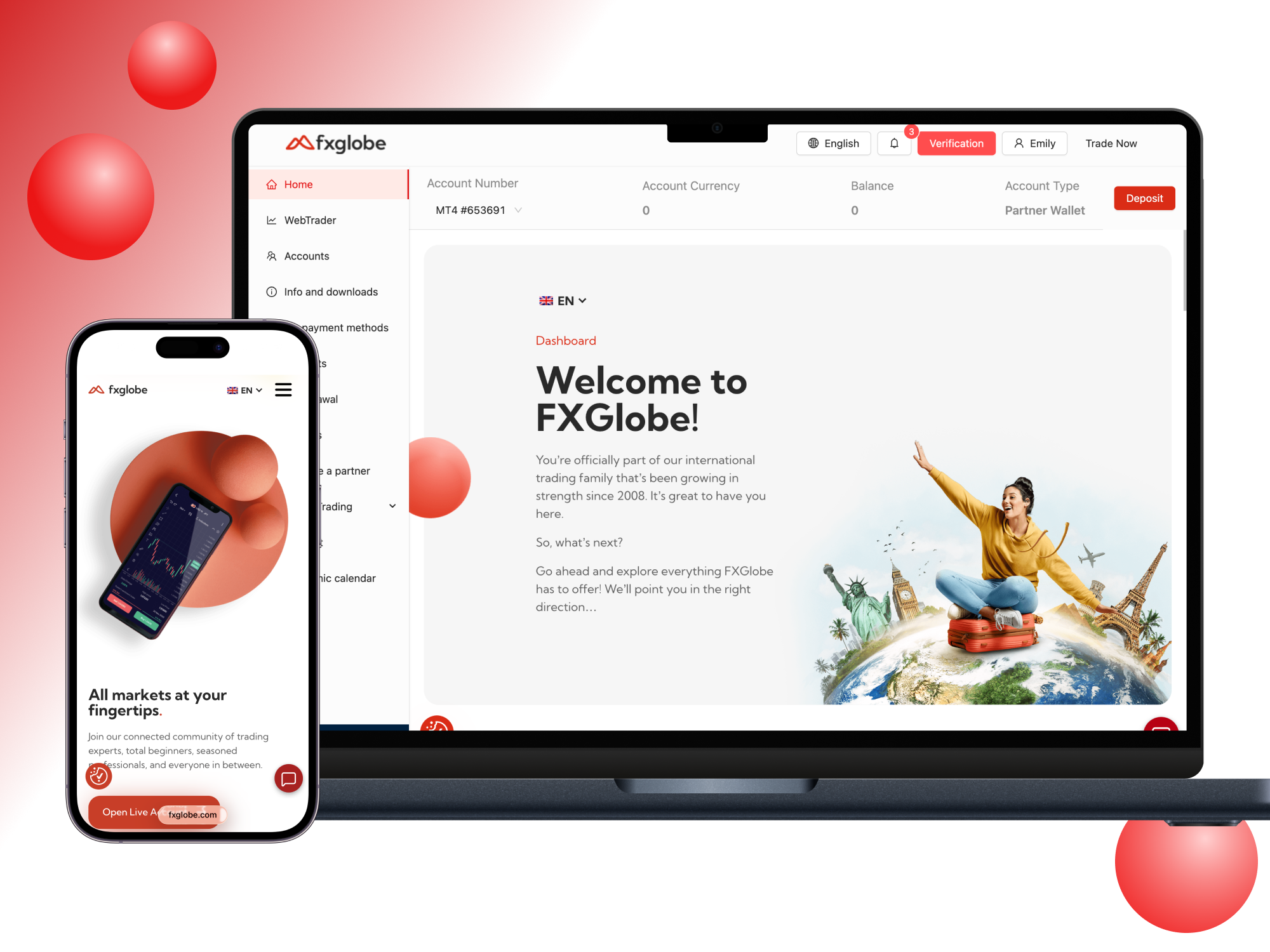 FXGlobe - Online Forex & CFD Trading Portal