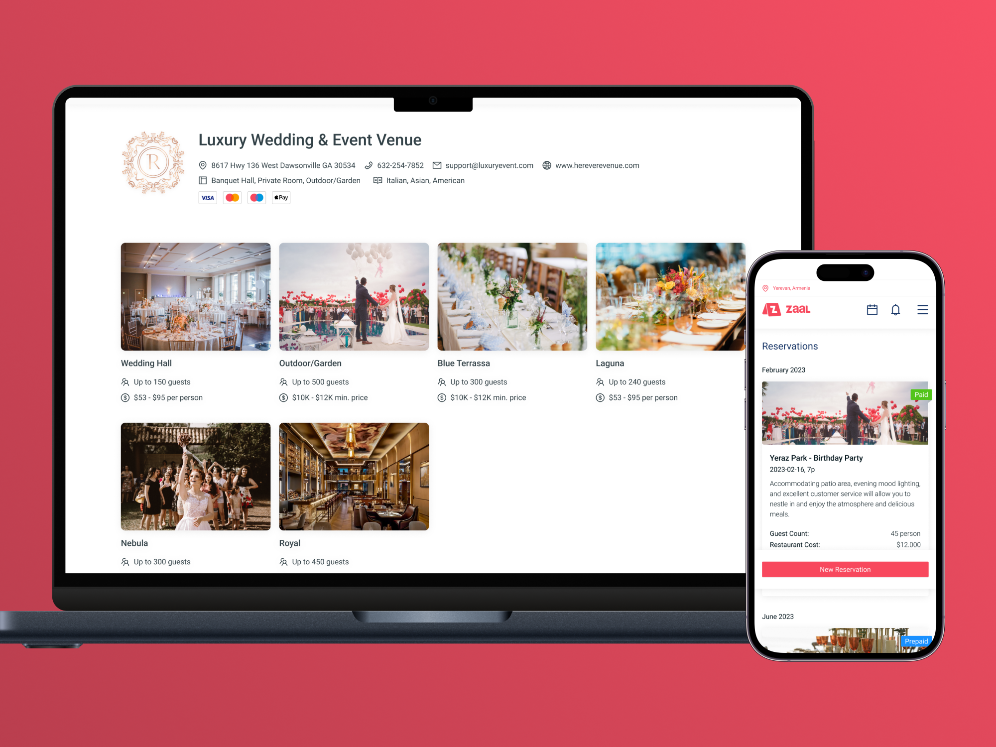Zaal - Event Management & Booking SaaS