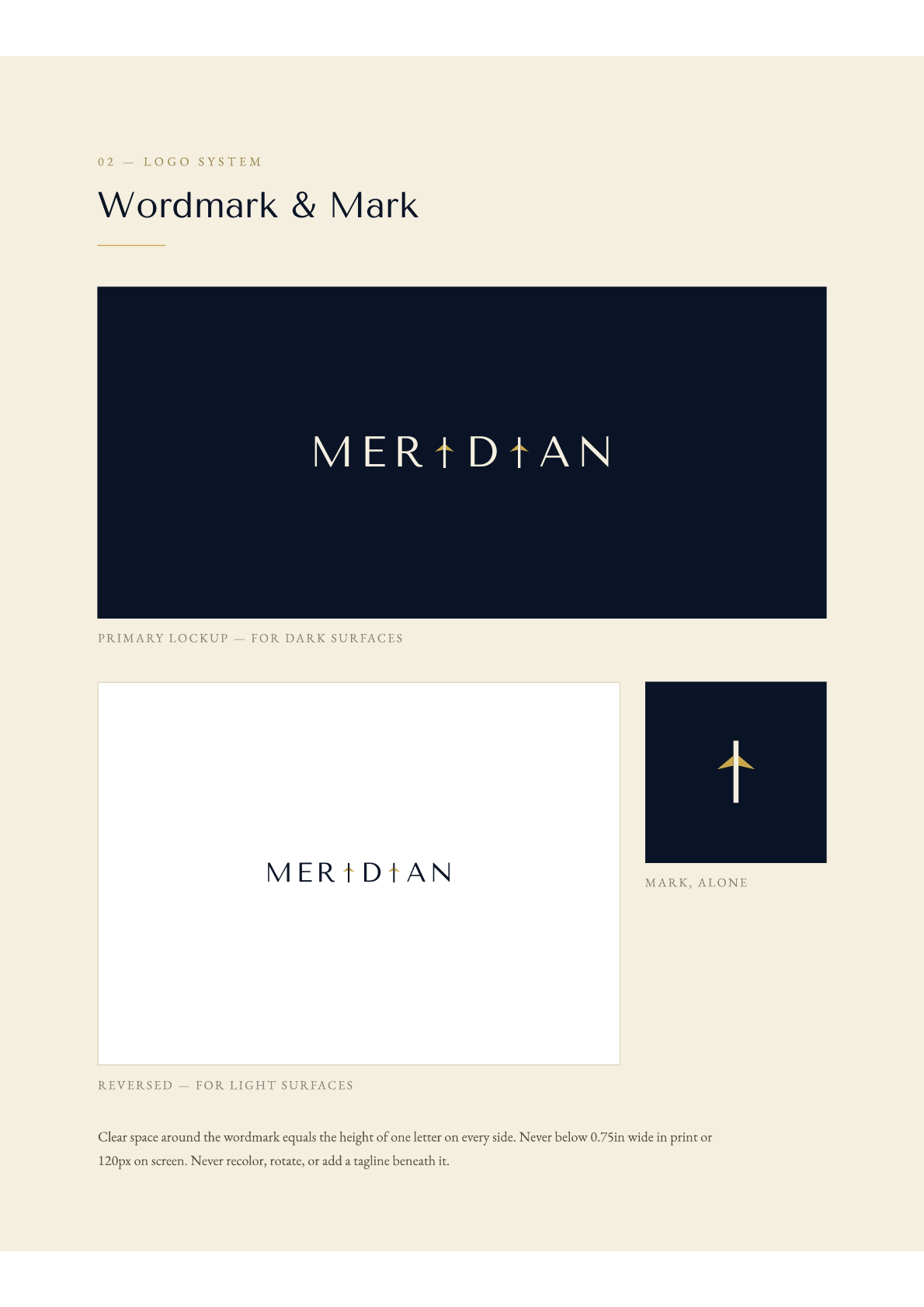 MERIDIAN logo system