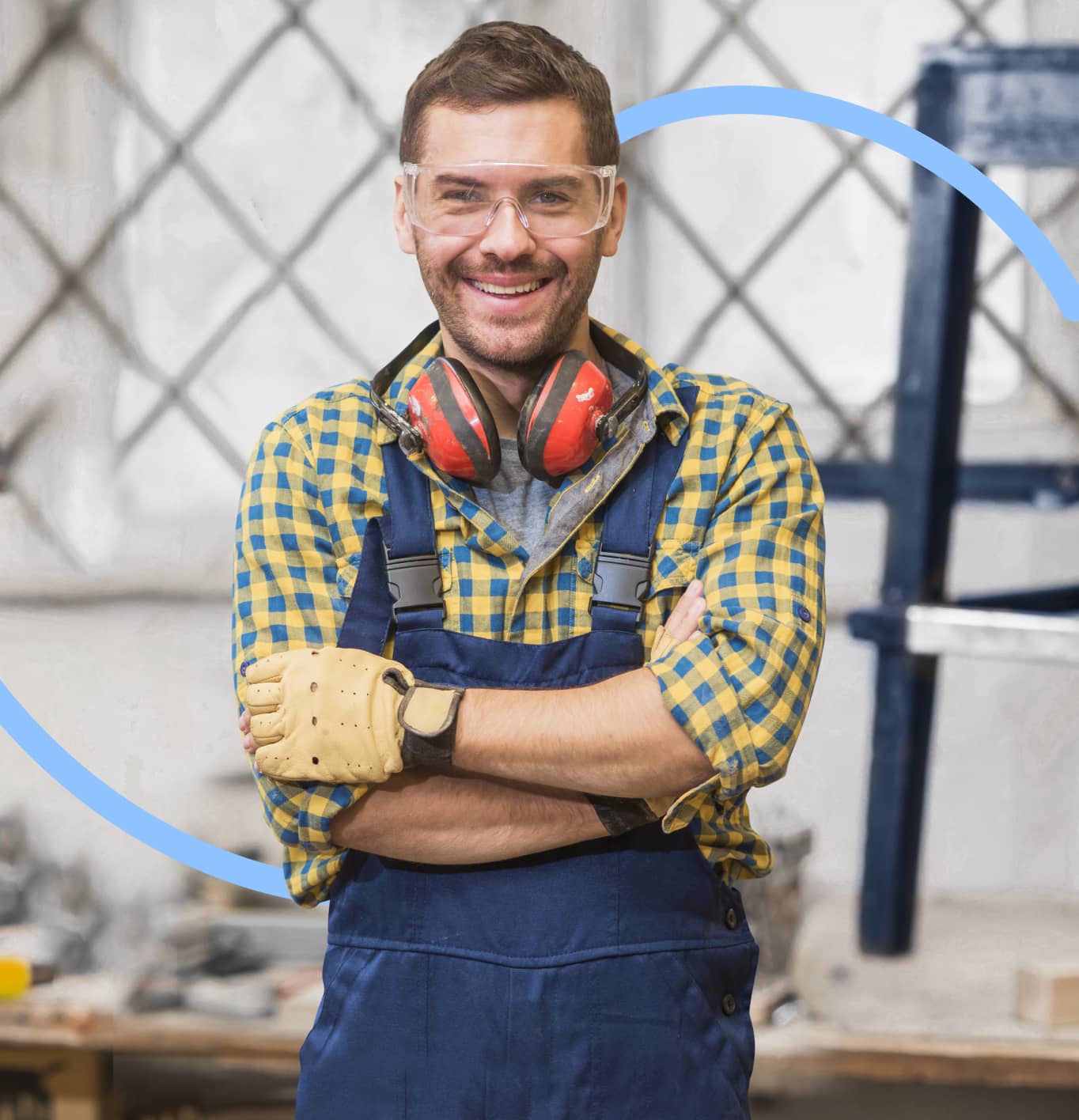 Construction Worker About Image - Handyman X Webflow Template