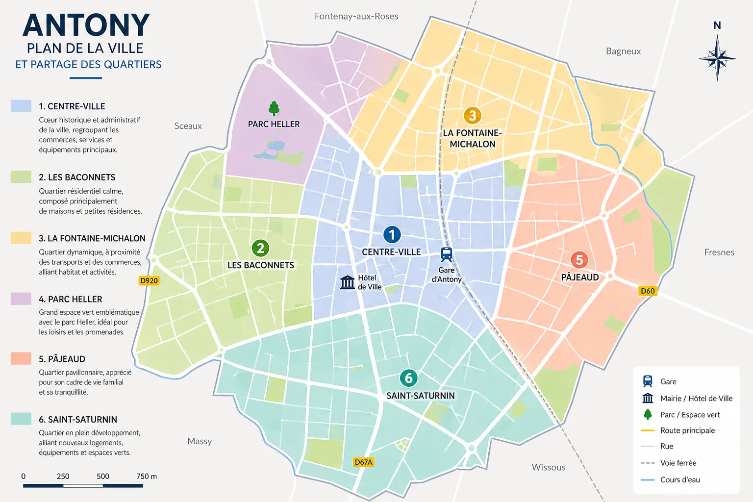 Plan des zones d’intervention d’ETS Gilles & Fils à Antony (92160)