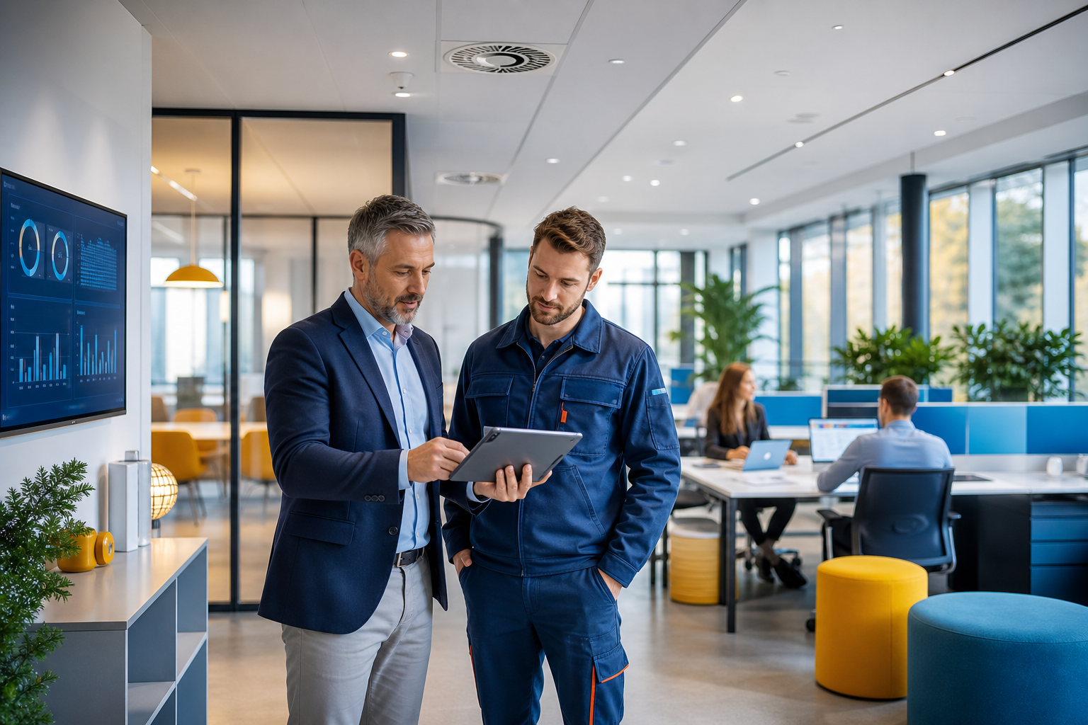 Technicien et responsable de site pilotant la GTB d'un immeuble de bureaux
