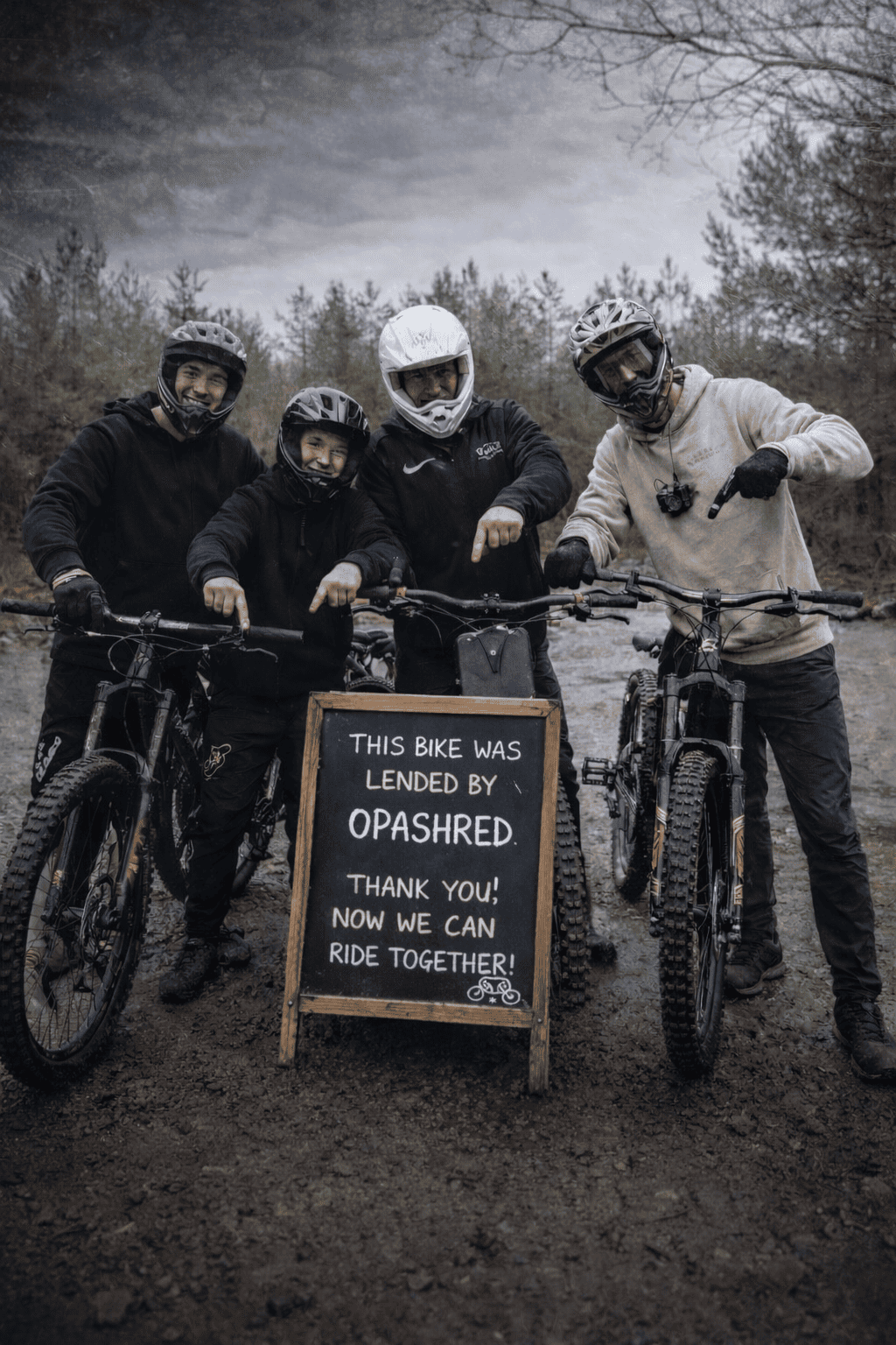 Donated mountain bike ready to be lent out through the Opashred scheme