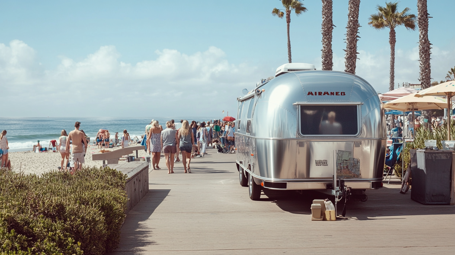 [background image] image of bustling food truck scene