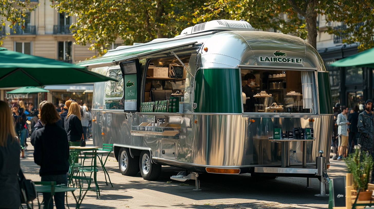 Branded Airstream for LaCoste pop-up outdoor event