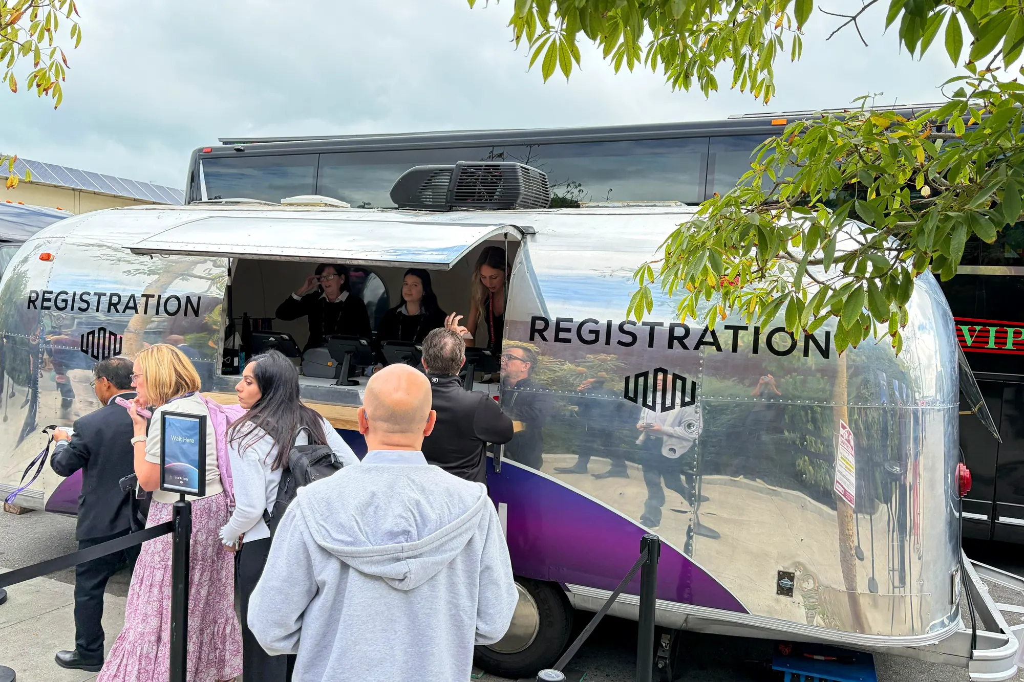 Equinix Horizon Airstream registration desk at The Midway San Francisco