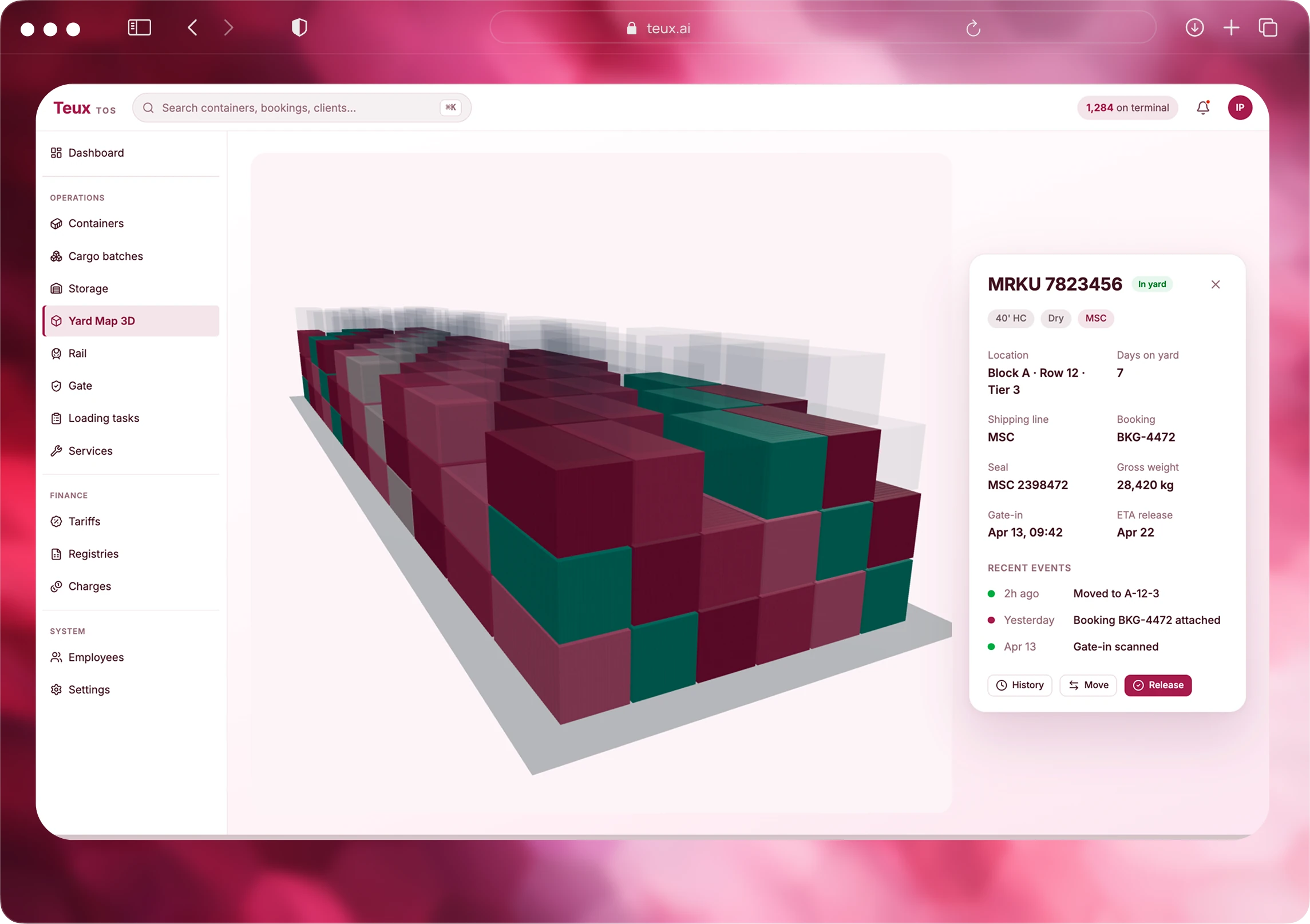 TEUX TOS 3D yard map