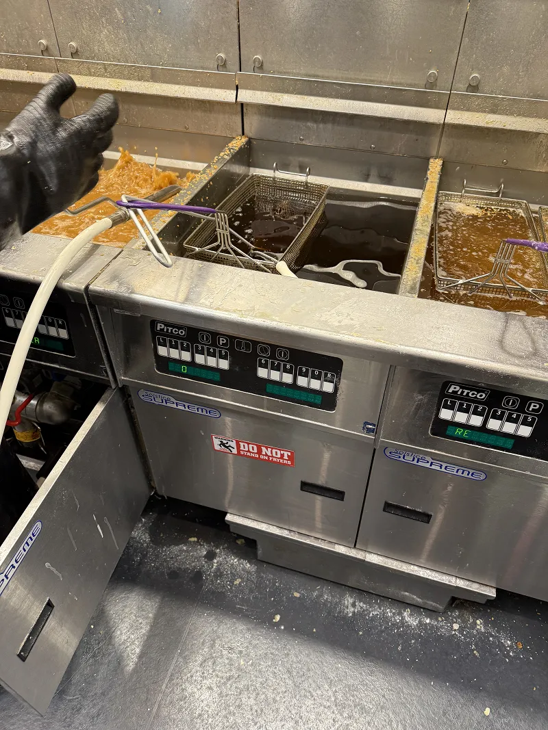 ProFix technician servicing a Pitco Supreme commercial fryer 