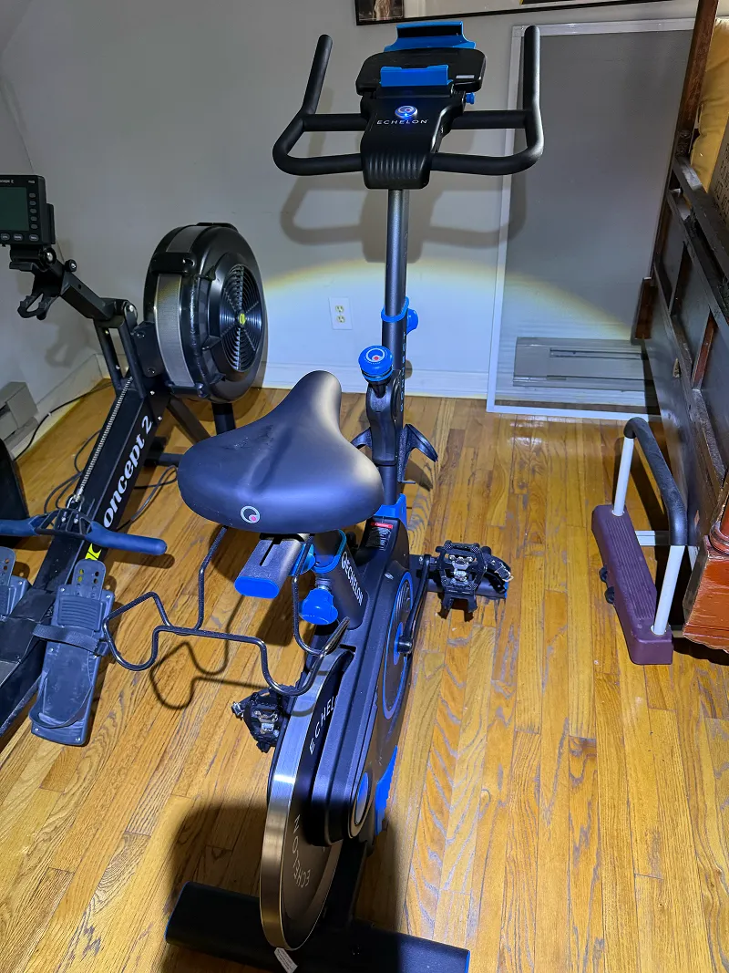 An Echelon indoor cycling bike