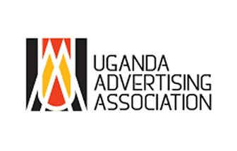 Uganda Advertising Association logo with stylized U and A letters in black, white, and orange.