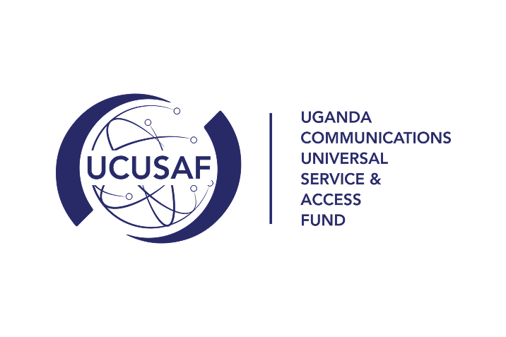 Uganda Communications Universal Service & Access Fund logo with network globe graphic and abbreviation UCUSAF.