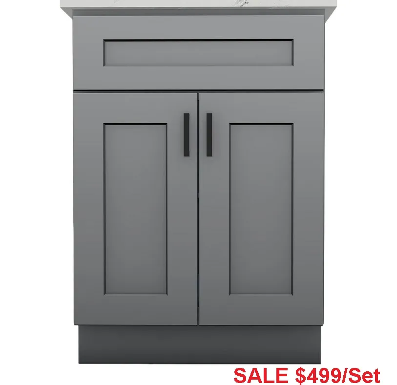 Alpha Wood KBW30 Solid Wood Bathroom Vanity 30"