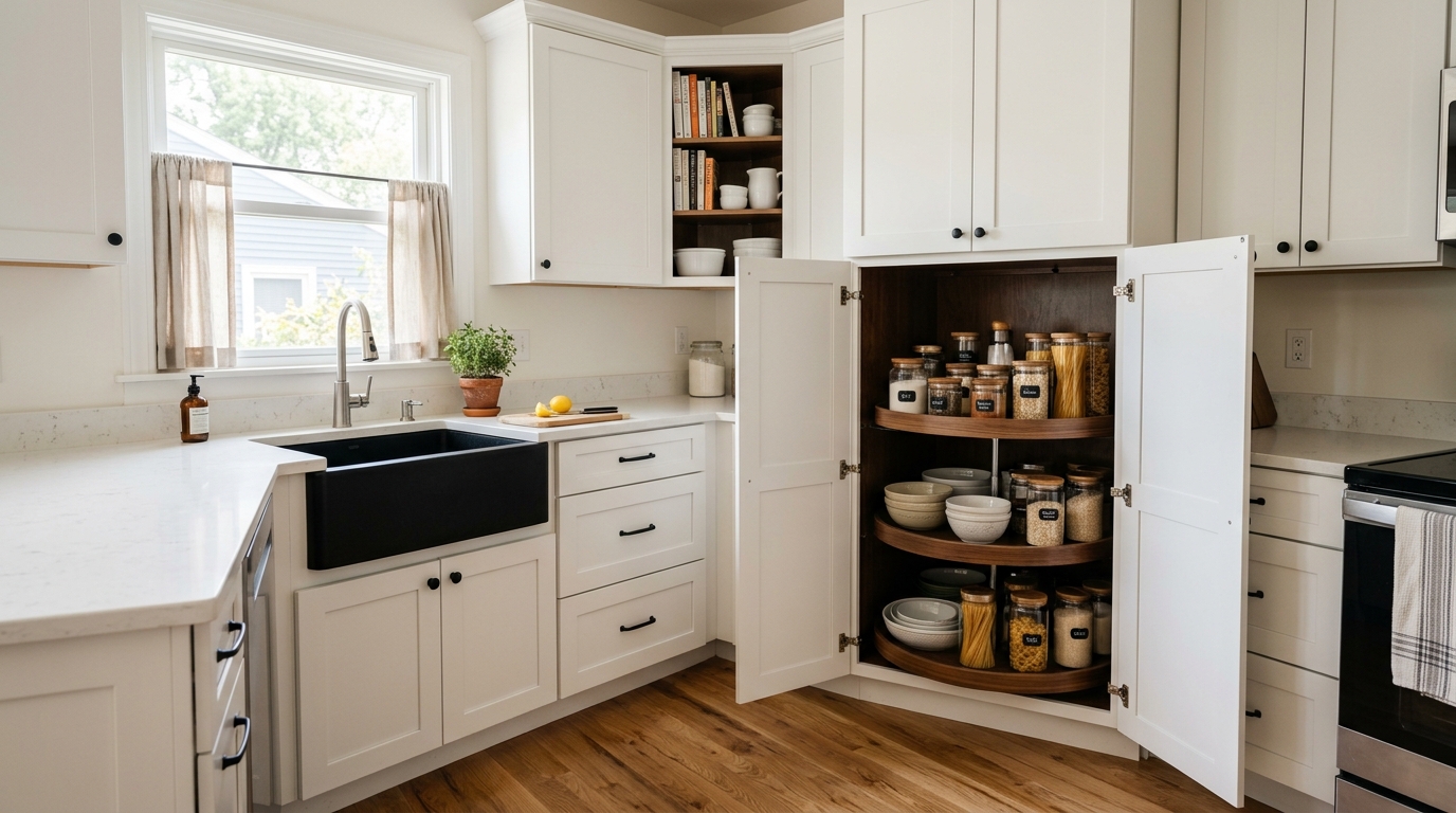 Lazy Susan vs Blind Corner Cabinet: Which Corner Works Best?