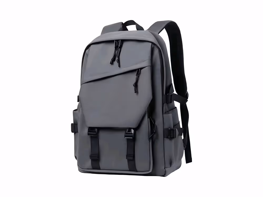 Backpack Drive in support of the Boys and Girls Club of Ottawa (BGC).  Gray backpack featuring a sleek design with multiple compartments, adjustable straps for comfort, and sturdy materials suitable for daily use or travel purposes.