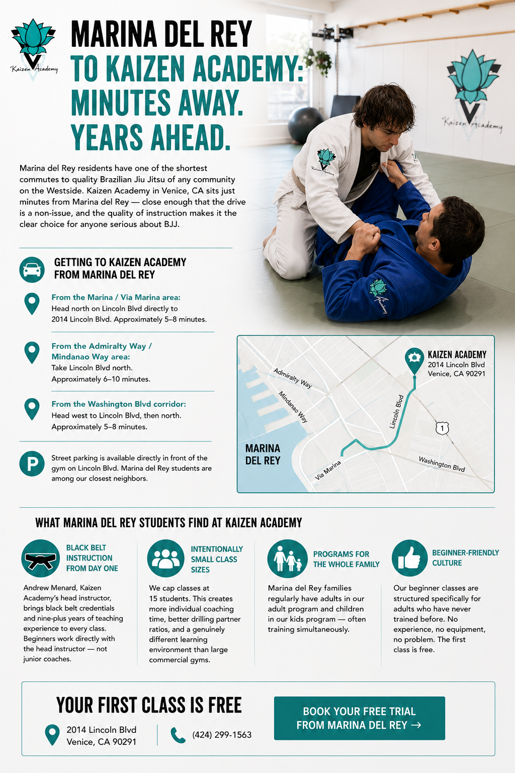BJJ Near Marina del Rey, CA — Kaizen Academy Is Minutes Away