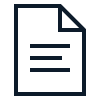 Symbol eines Dokuments mit zwei horizontalen Linien, die Text darstellen.