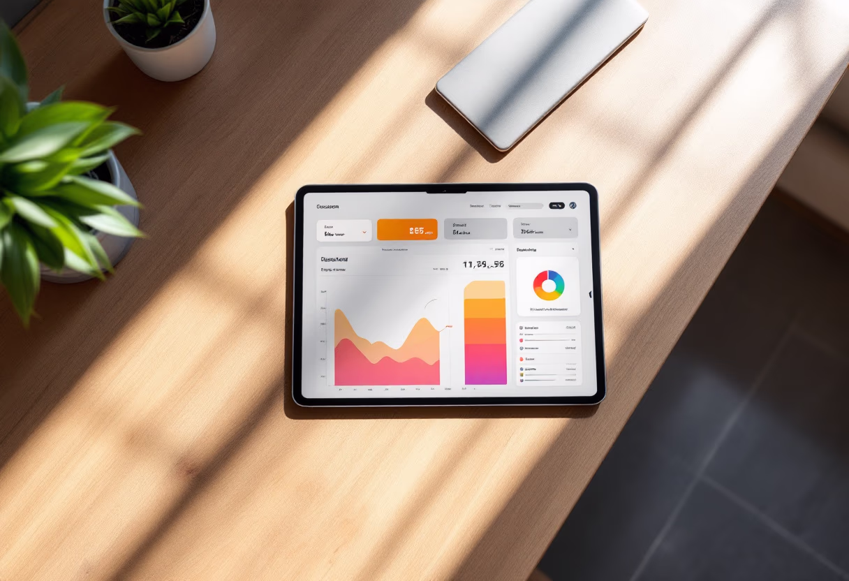 [interface] image of a dashboard interface (for a productivity tools business)