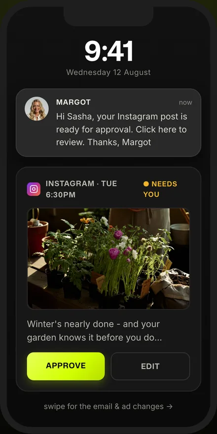 Margot mobile approval