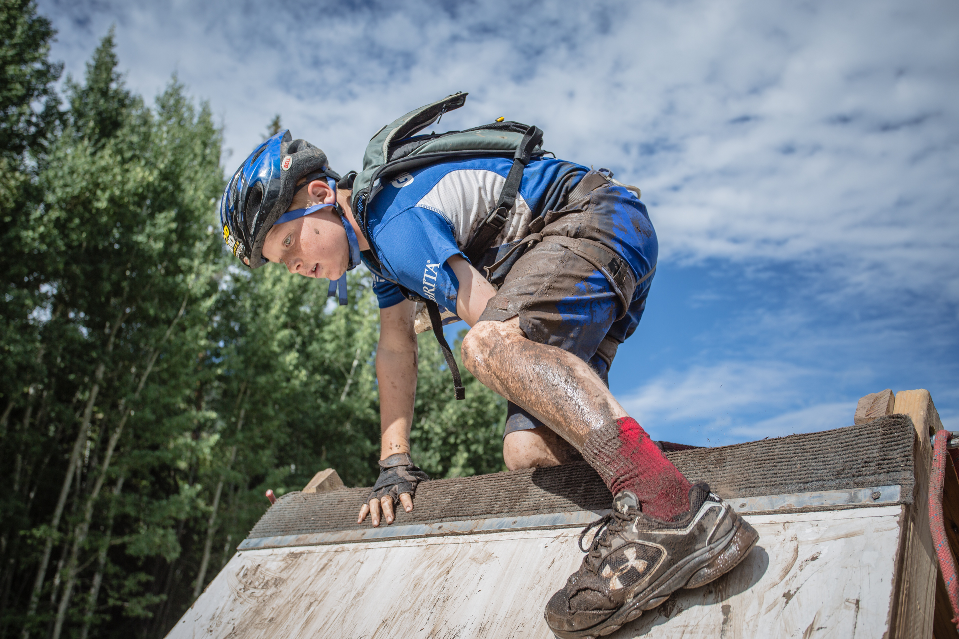 Wall Climb obstacle at Kids Adventure Games