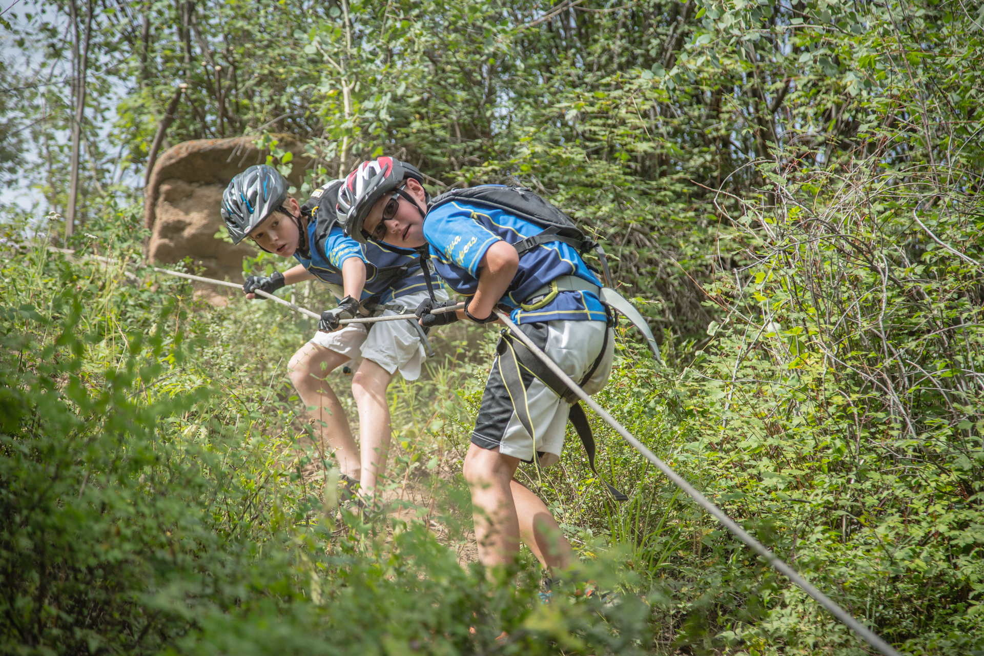 Rope Wall obstacle at Kids Adventure Games