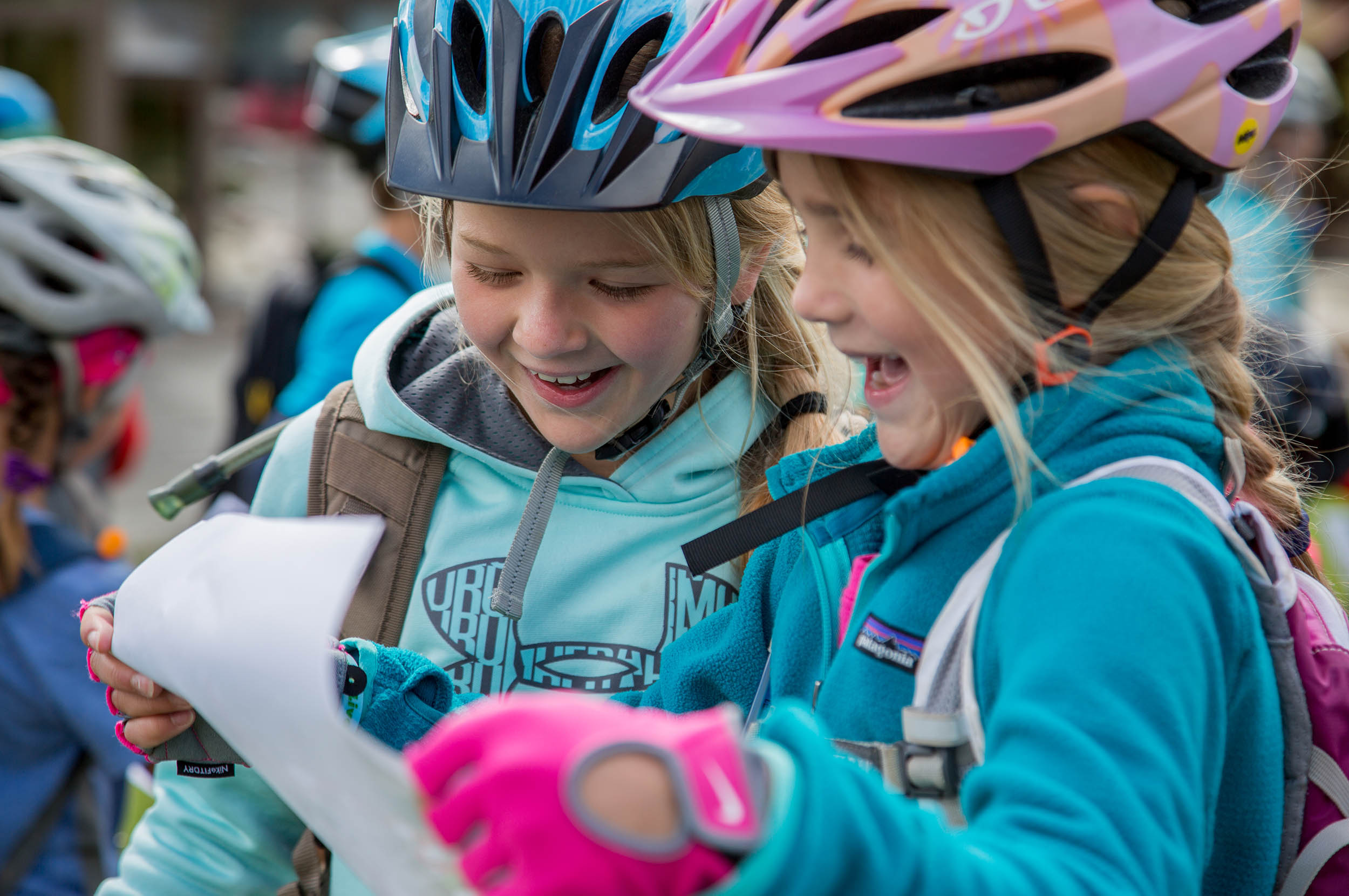 Kids team registering for Kids Adventure Games mountain race