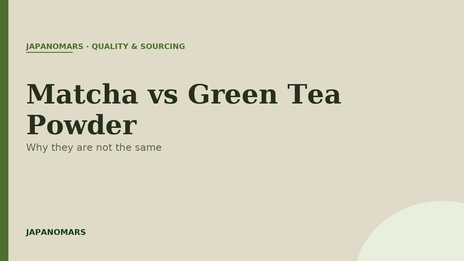 Matcha versus green tea powder, why they are not the same