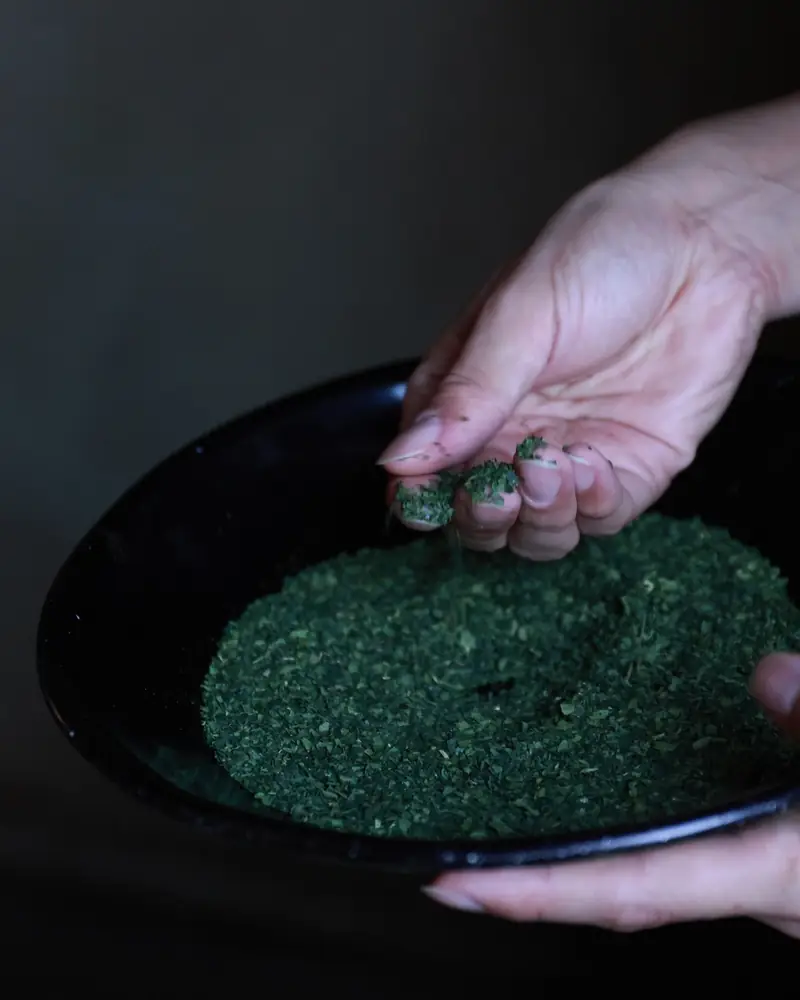 Tencha, by hand