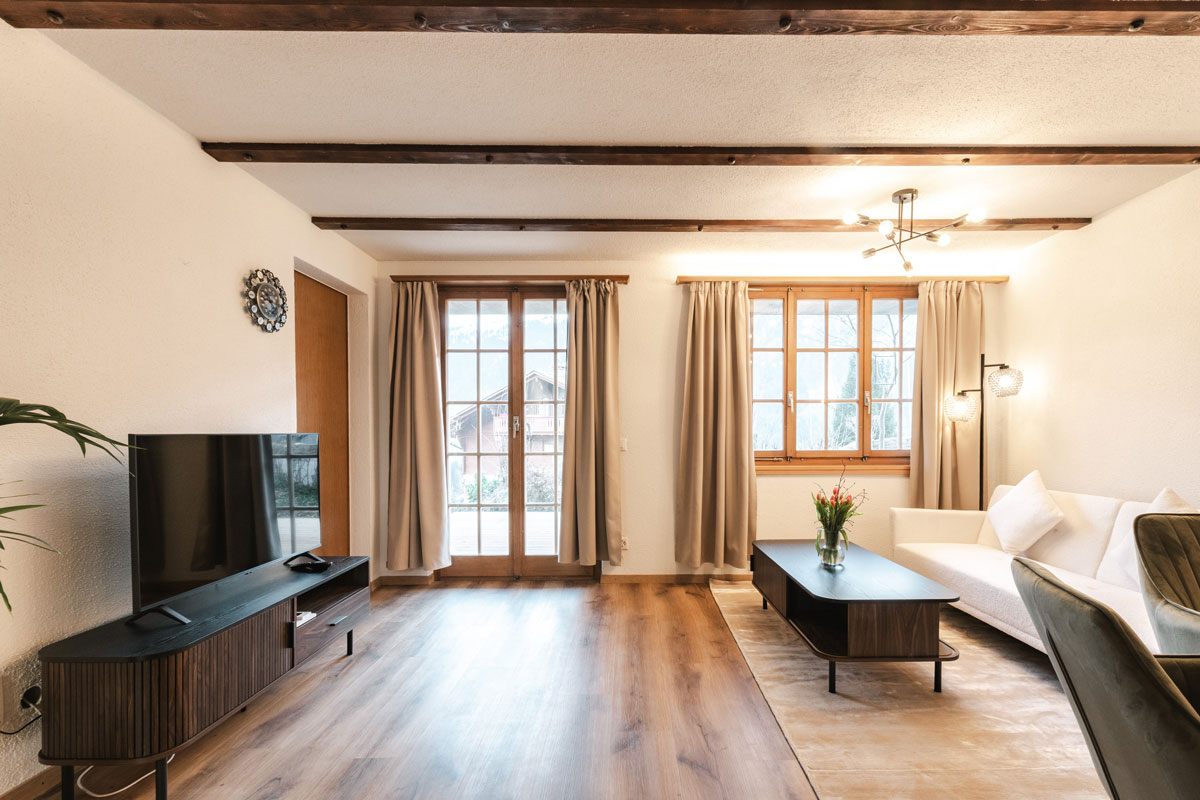 Ferienwohnung in Kern ganzes Wohnzimmer