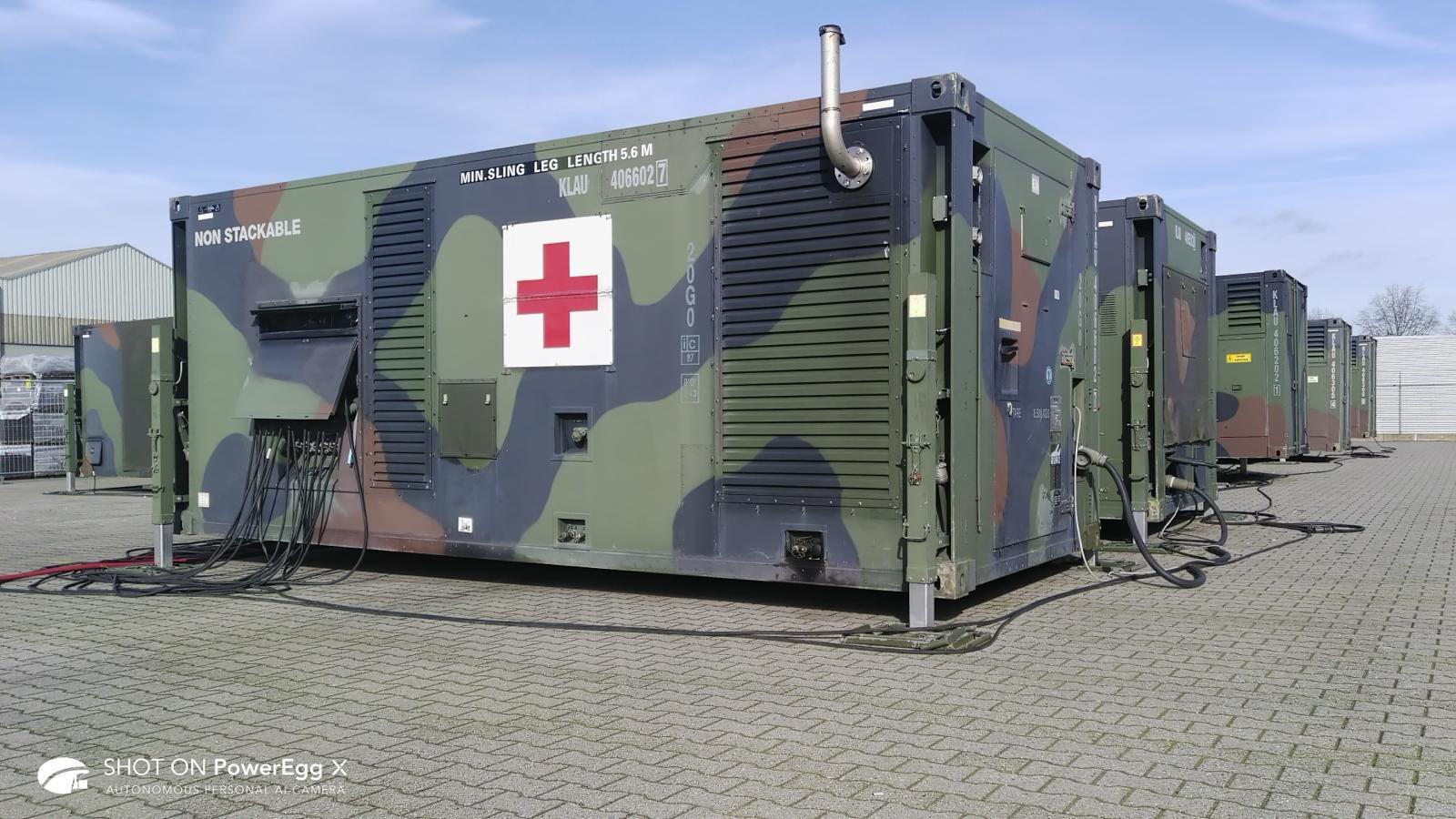 Camouflage Role-2 field hospital complex for humanitarian and NGO programmes