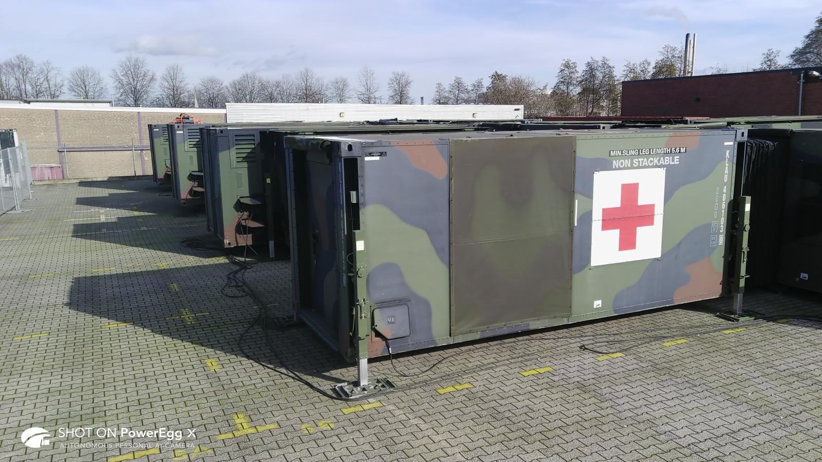Staged Role-2 field hospital containers for Ministry of Health surge capacity