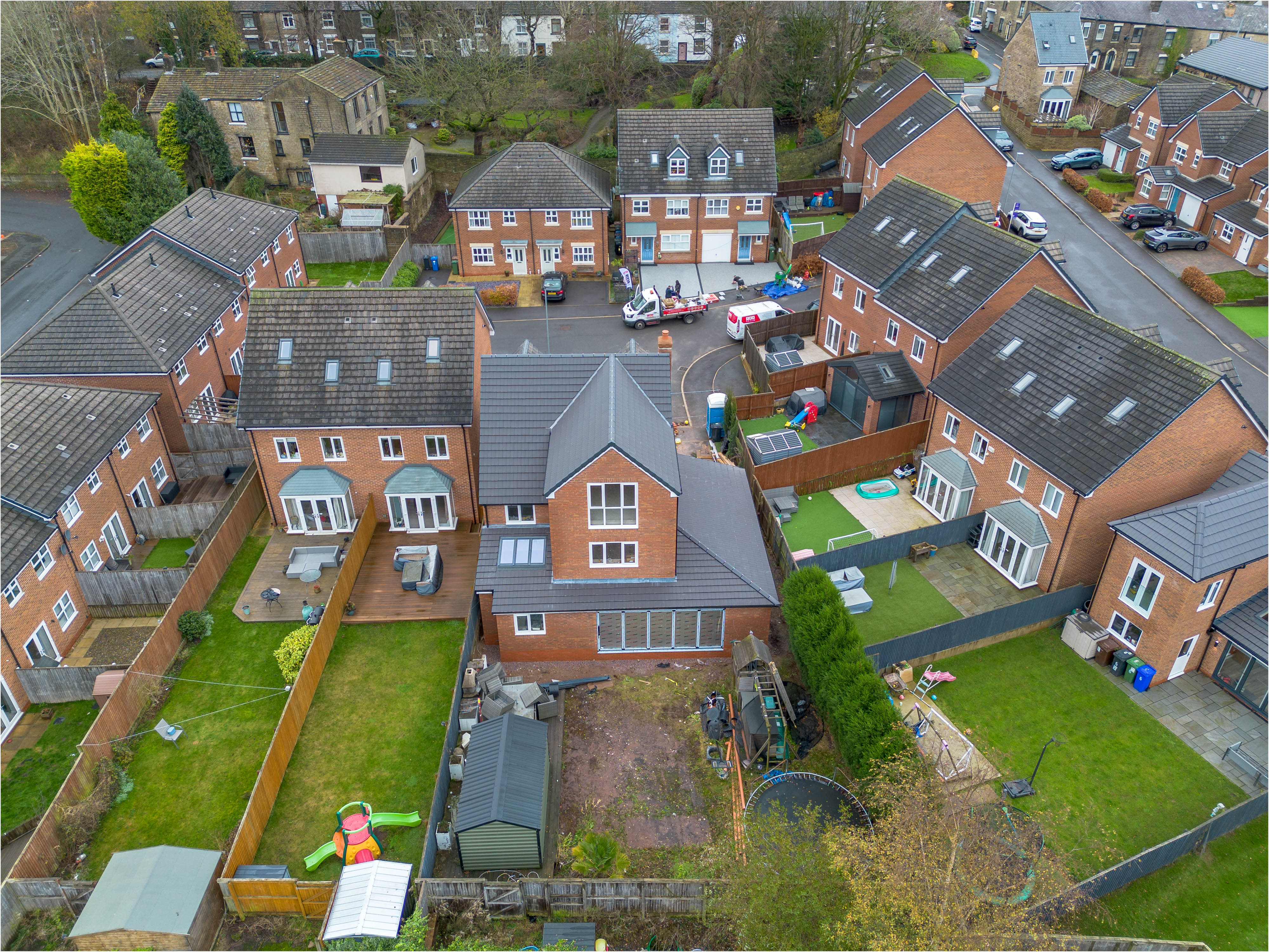 Completed house extension and brickwork project at residential property in Manchester