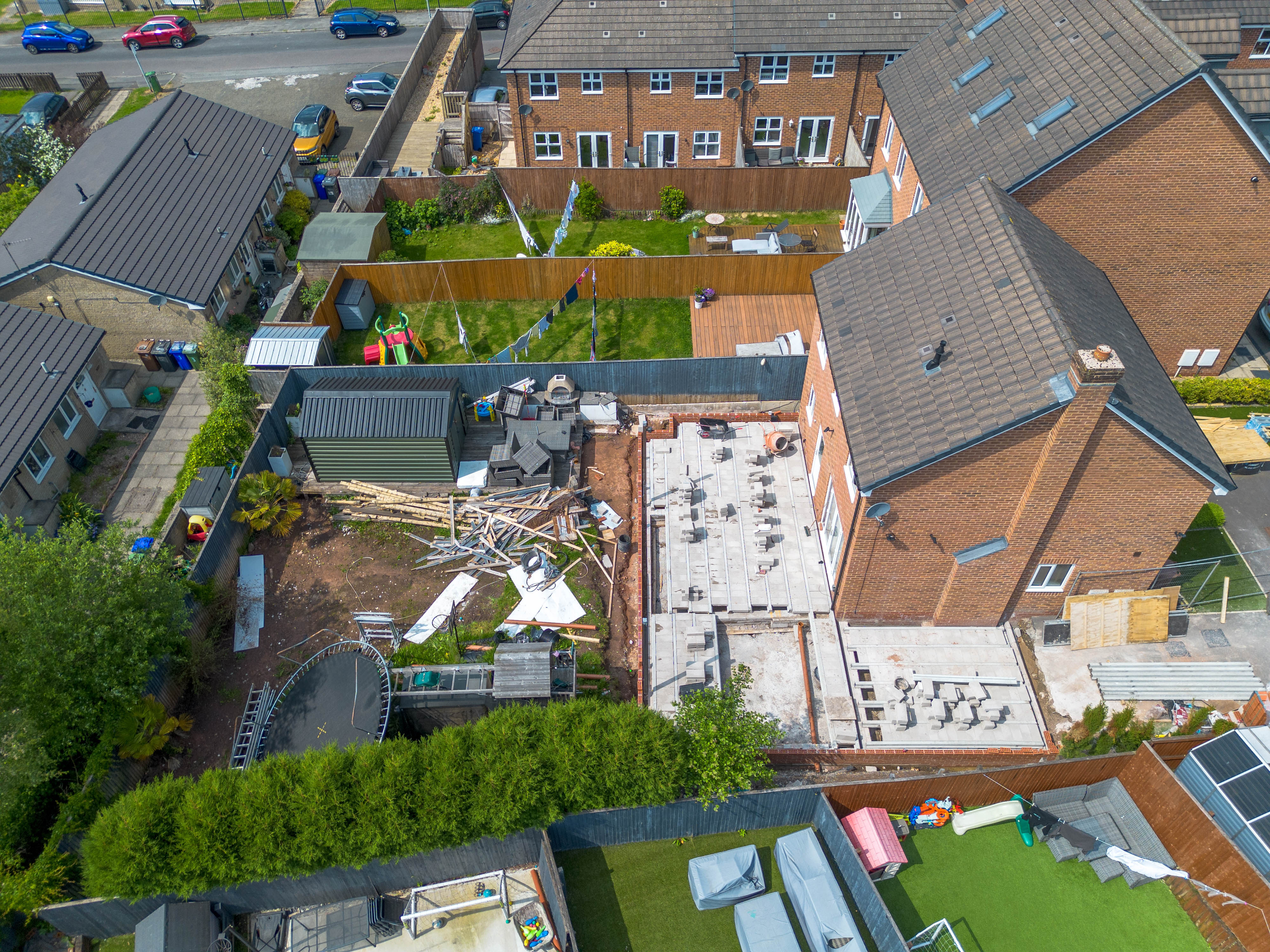 Full property renovation and building work in progress at residential home in Manchester